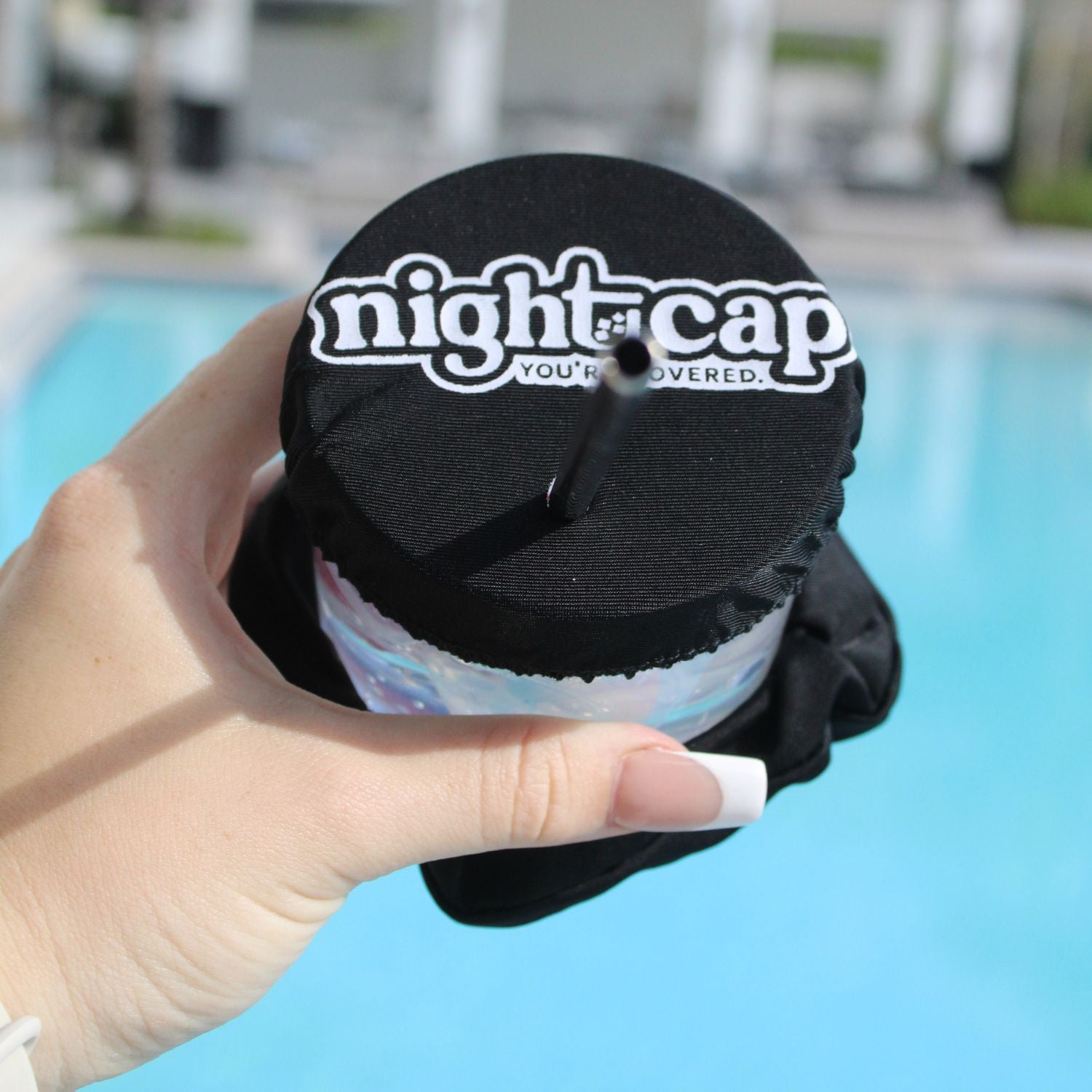 NightCap Drink Cover Scrunchie, 2 Pack- The Drink Spiking Prevention  Scrunchie As Seen on Shark Tank- Black 